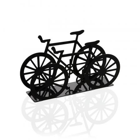 SERVILLETERO BICI METALICA NEGRA