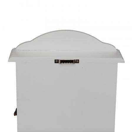 CAJA DE LLAVES BLANCA CON DECORADO DE ESCAMAS