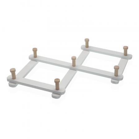 PERCHERO EXPANDIBLE DE PARED DE MADERA BLANCA
