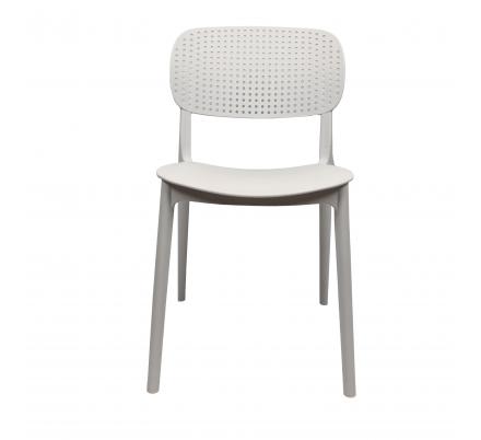 SILLA DE COMEDOR BLANCA APILABLE