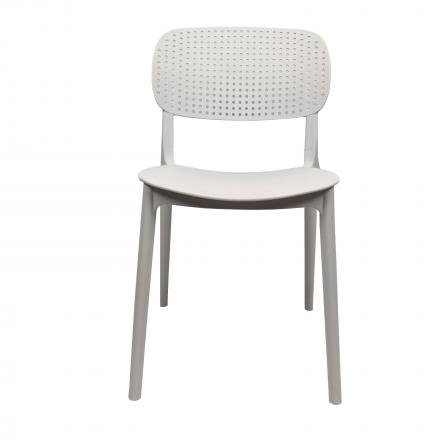 SILLA DE COMEDOR BLANCA APILABLE