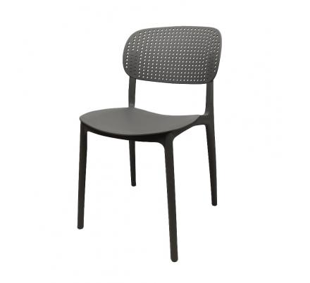 SILLA DE COMEDOR GRIS APILABLE