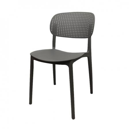 SILLA DE COMEDOR GRIS APILABLE