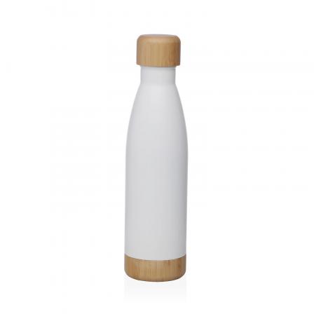 BOTELLA  BLANCA MATE  500ML ACERO INOXIDABLE