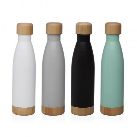 BOTELLA  BLANCA MATE  500ML ACERO INOXIDABLE