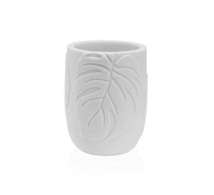 PORTACEPILLOS PALM LEAVES BLANCO