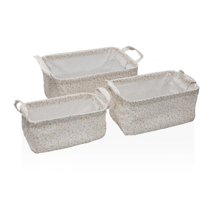 SET 3 CESTAS RECTANGULARES SERPENTINE
