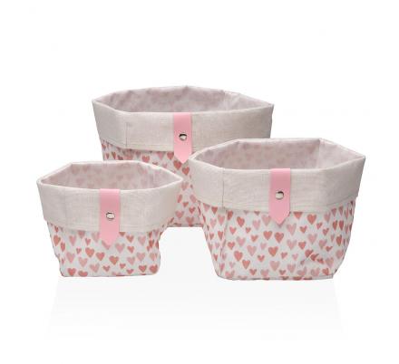 SET 3 CESTAS CUADRADAS AMORE