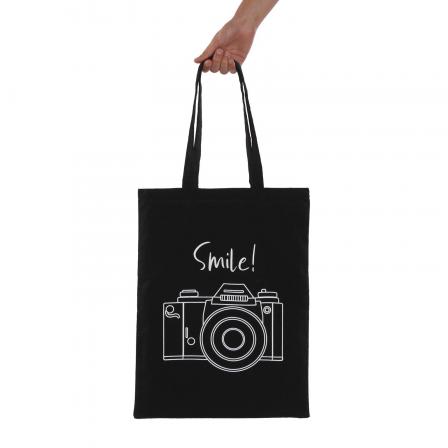 BOLSO COMPRA SMILE NEGRO