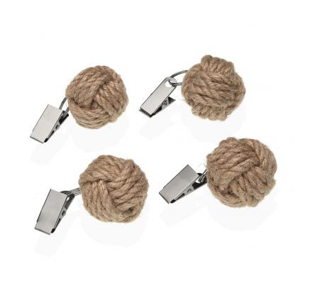 SET 4 PESOS  MANTEL BOLAS RATTAN