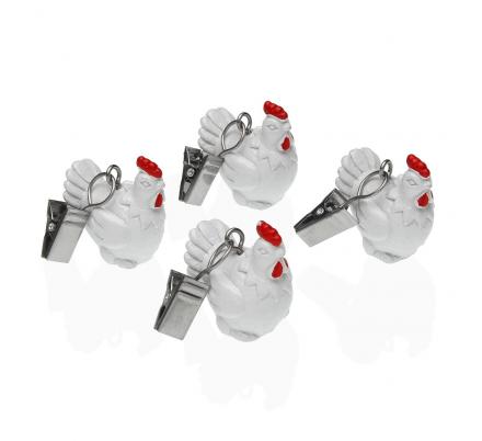 SET 4 PESOS  MANTEL GALLINAS