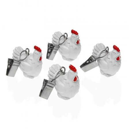 SET 4 PESOS  MANTEL GALLINAS