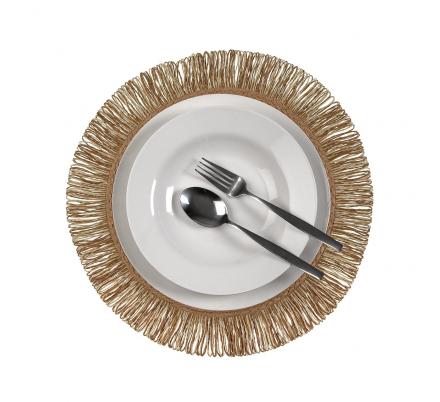 SALVAMANTEL CON  FLECOS MARRON