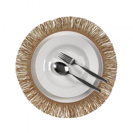 SALVAMANTEL CON  FLECOS MARRON
