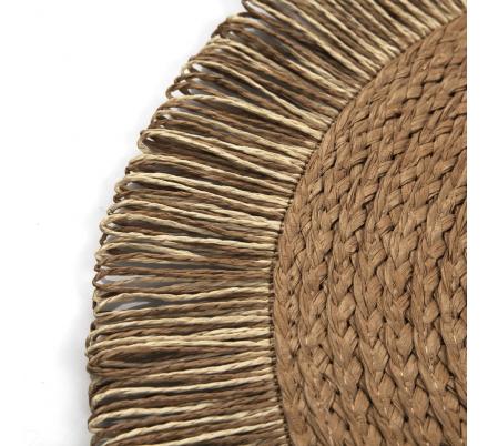 SALVAMANTEL CON  FLECOS MARRON