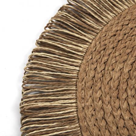 SALVAMANTEL CON  FLECOS MARRON
