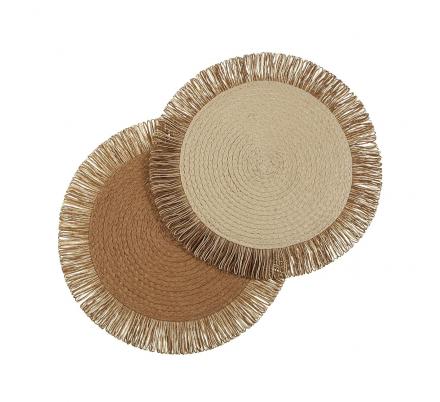SALVAMANTEL CON  FLECOS MARRON
