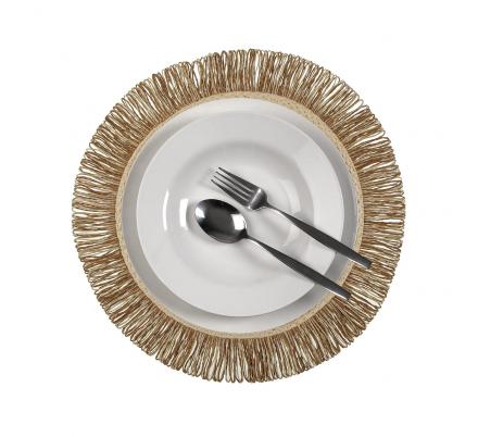 SALVAMANTEL CON  FLECOS BLANCO