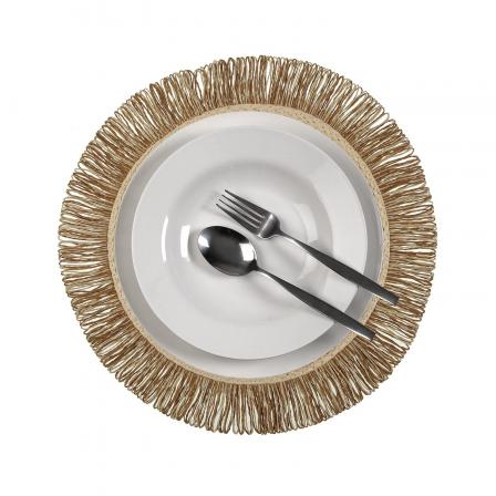 SALVAMANTEL CON  FLECOS BLANCO