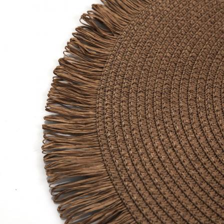 SALVAMANTEL CON  FLECOS MARRON CLARO