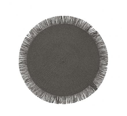 SALVAMANTEL CON  FLECOS GRIS