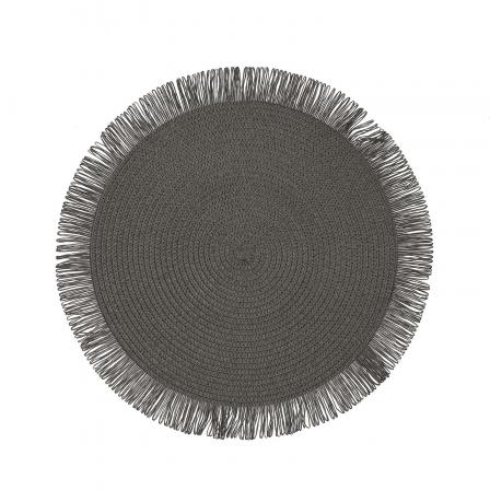 SALVAMANTEL CON  FLECOS GRIS