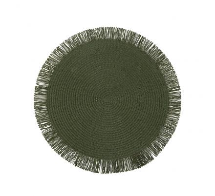 SALVAMANTEL CON  FLECOS VERDE
