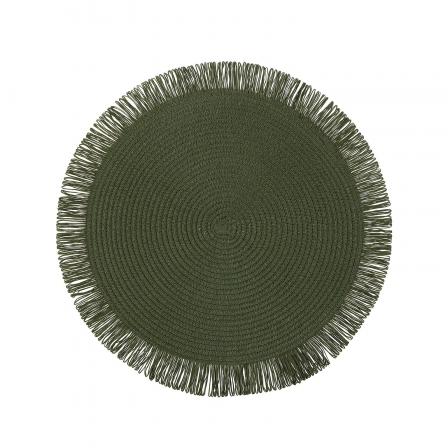 SALVAMANTEL CON  FLECOS VERDE