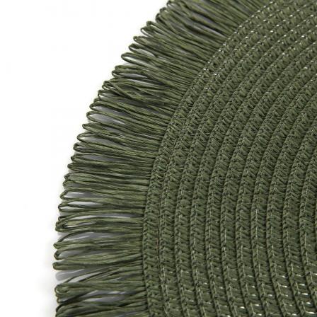 SALVAMANTEL CON  FLECOS VERDE