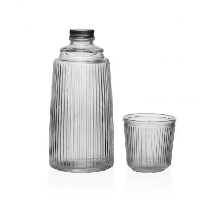 BOTELLA  CON VASO CRISTAL