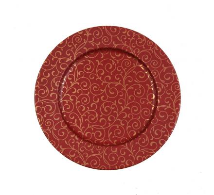 BAJOPLATO SERPENTINE ROJO