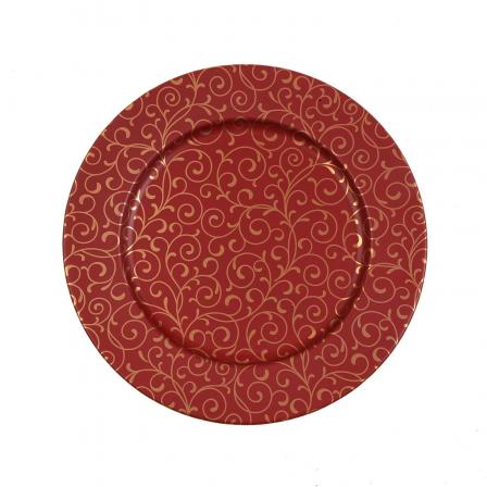 BAJOPLATO SERPENTINE ROJO
