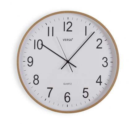 RELOJ PARED MADERA CLARA 50CM