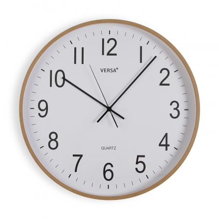 RELOJ PARED MADERA CLARA 50CM