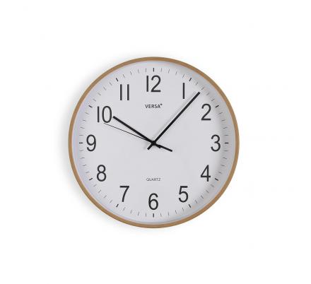 RELOJ PARED MADERA CLARA 30CM