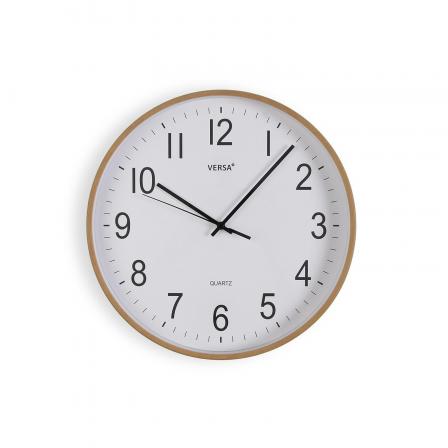 RELOJ PARED MADERA CLARA 30CM