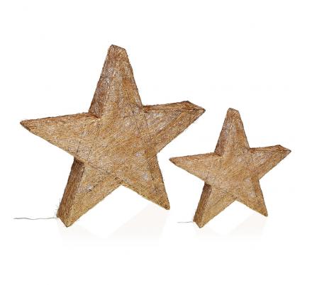 ESTRELLA DORADA EN 3D LUMINOSA 50CM