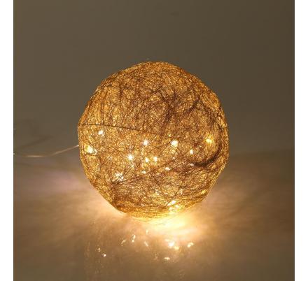 BOLA DORADA EN 3D LUMINOSA 15CM