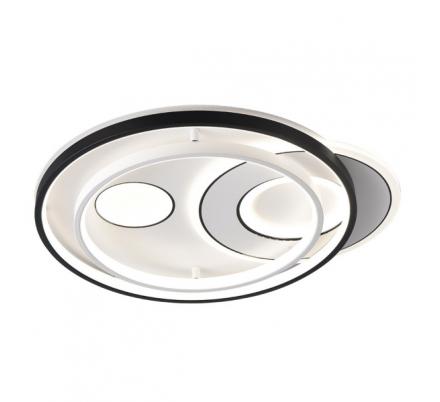 Plafon Evora Circular Negro/blanco 160w 3000-4000-6000k  7x45x52cm 13600lm C/remoto