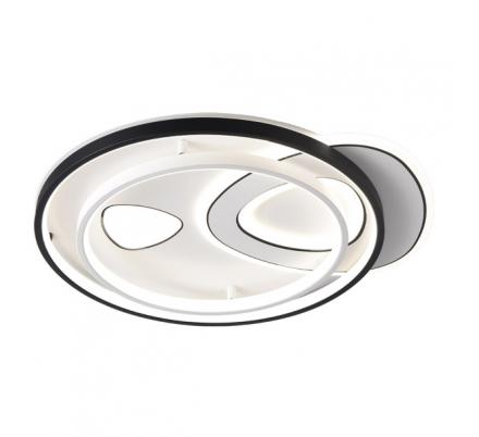 Plafon Evora Triang Negro/blanco 160w 3000-4000-6000k  7x45x52cm 13600lm C/remoto