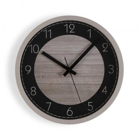 RELOJ ECO MADERA NEGRO 30CM