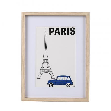 POSTER PARIS ENMARCADO EN MADERA 20 X 30