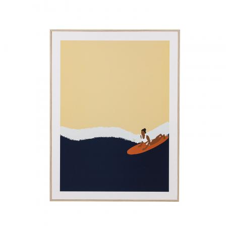POSTER SURF 1 ENMARCADO EN MADERA 30 X 40