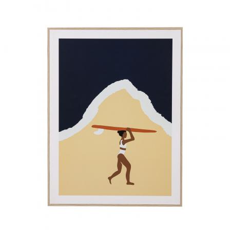 POSTER SURF 2 ENMARCADO EN MADERA 30 X 40