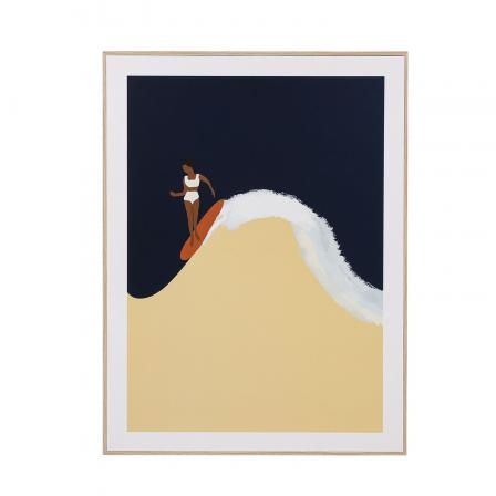POSTER SURF 3 ENMARCADO EN MADERA 30 X 40