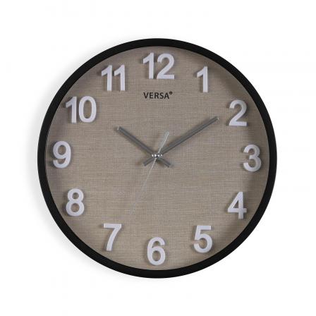 RELOJ DE PARED VESTA NEGRO 30 CM