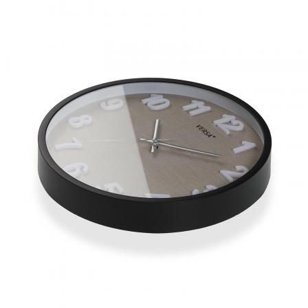 RELOJ DE PARED VESTA NEGRO 30 CM