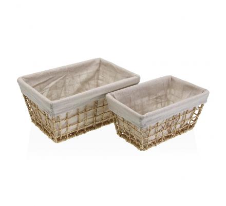 SET DE 2 CESTAS MARRÓN NADIR SIN TAPA