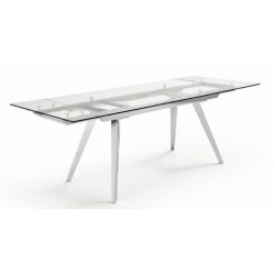 Mesa Comedor Extensible Estructura Cromada Modelo Miami