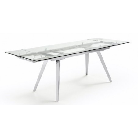 Mesa Comedor Extensible Estructura Cromada Modelo Miami